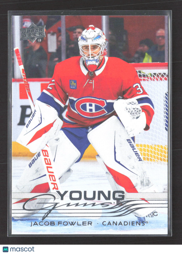 2026 Upper Deck Extended Series Young Guns Jacob Fowler #724 Montreal Canadiens Excellent Hockey Card