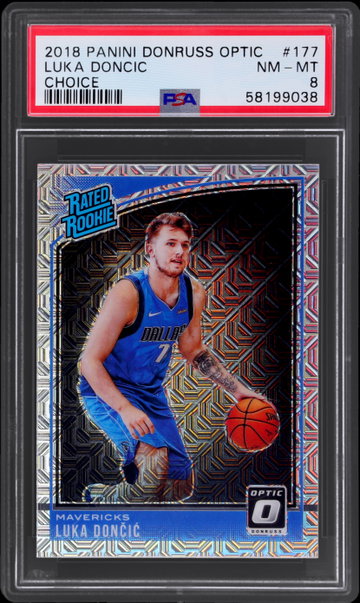 2018 Donruss Optic Luka Doncic Rated Rookie Choice PSA 8 RC