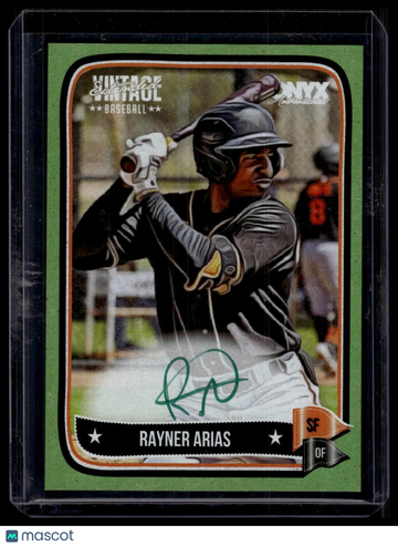 2024 Onyx Vintage Extended Rayner Arias #VARAAR Autographs Green SN AU