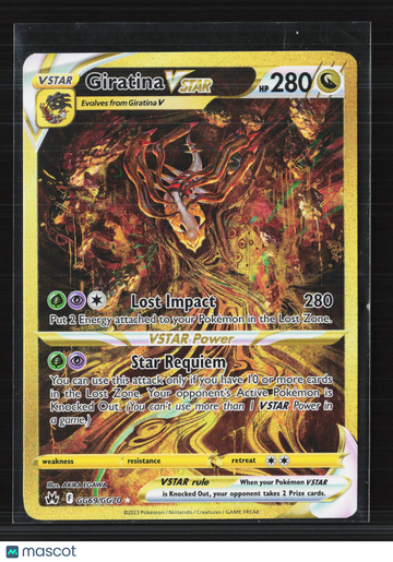 2023 Crown Zenith Giratina VSTAR Holo Rare #GG69/GG70