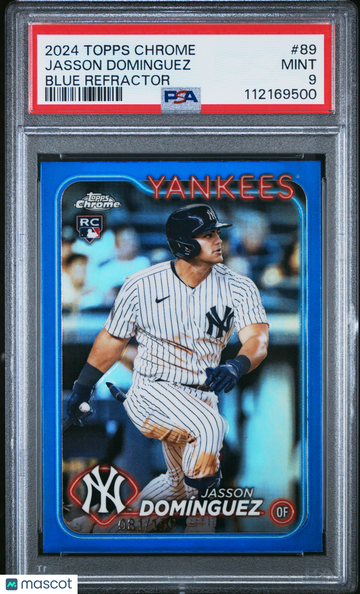 2024 Topps Chrome Jasson Dominguez Blue Refractor 081/150 #89 PSA 9