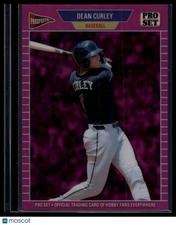 2026 Pro Set Metal - 1989 Pro Set Base Prismatic Pink Dean Curley #89B-58 SN