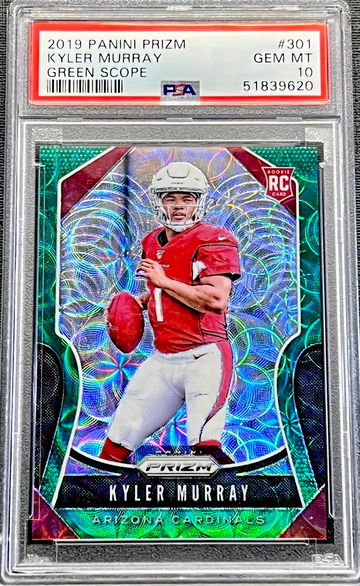 2019 Kyler Murray Panini Prizm Green Scope #301 PSA 10 GEM MINT Rookie Card RC Arizona Cardinals