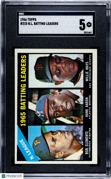 1966 Topps N. L. Batting Leaders #215 SGC 5