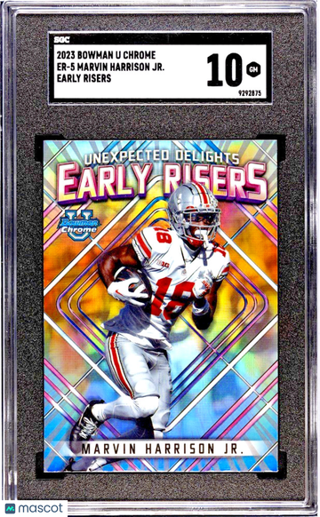 2023 Bowman University Chrome Marvin Harrison JR. Marvin Harrison #ER-5 Early Risers Rookie SGC 10
