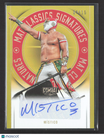 2025 Panini Combat Anthology Mat Classics Signatures Místico #MC-MST Gold /10