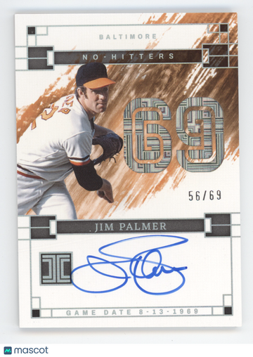 2024 Panini Impeccable Baseball Jim Palmer #NHS-JP /69 No-Hitter Signatures