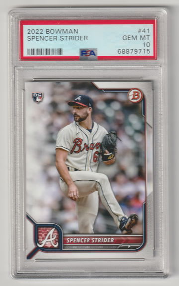 2022 Bowman 41 Spencer Strider PSA 10 - POP 10