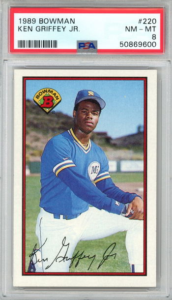 1989 BOWMAN KEN GRIFFEY JR ROOKIE PSA 8 NM-MT