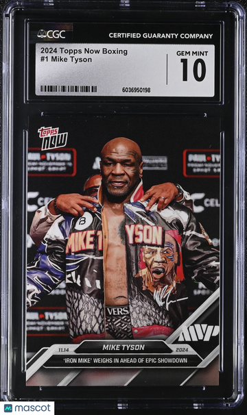 2024 Topps Now Boxing Mike Tyson #1 CGC 10