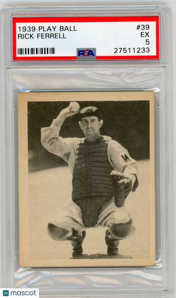 1939 Play Ball Rick Ferrell #39 PSA 5