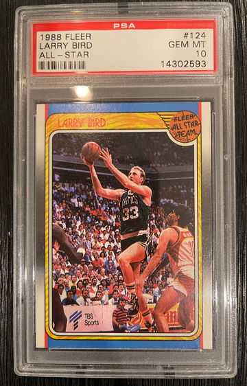 1988 Larry Bird All star fleer psa 10 124