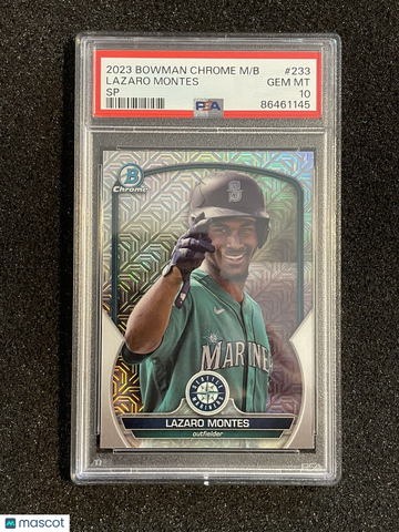 2023 Bowman Chrome Lazaro Montes #BCP233 Mega Box Image Variation SP PSA 10