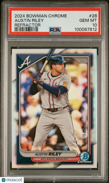 2024 Bowman Chrome Austin Riley #28 Refractor PSA 10