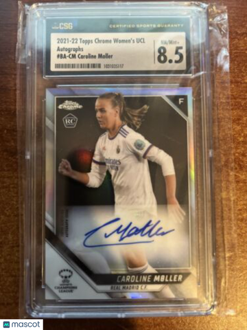 2021-22 Topps Chrome UEFA Women's Champions League - Autographs Caroline Moller #BA-CM Rookie CSG 8.5