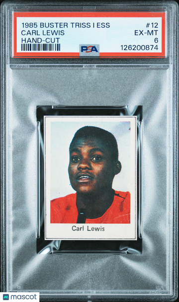 1985 Buster Triss I Ess Hand-Cut Carl Lewis #12 BUSTER Rookie PSA 6