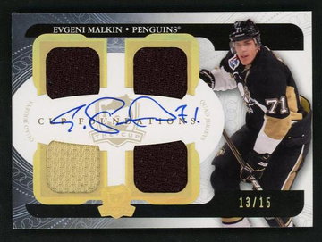 2011 Upper Deck The Cup CF-EM Evgeni Malkin Champions /15 Penguins Auto
