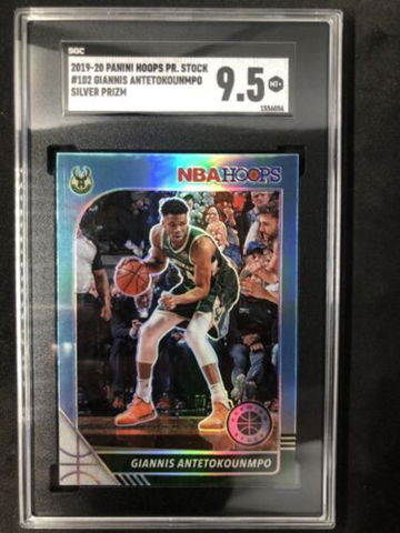 GIANNIS ANTETOKOUNMPO 2019-20 NBA Hoops #102  Teal SGC 9.5 MISLABELED