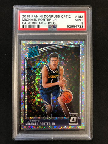 2018 Panini Donruss Optic - Michael Porter Jr - Rated Rookie Fast Break Holo Prizm PSA 9