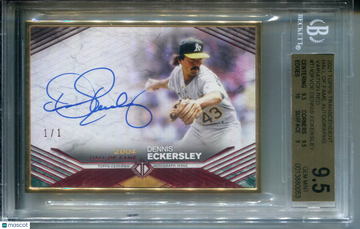 2021 Topps Transcendent Hall of Fame Autographs Variation Red Dennis Eckersley #THOFVDE BGS 9.5 Auto 10