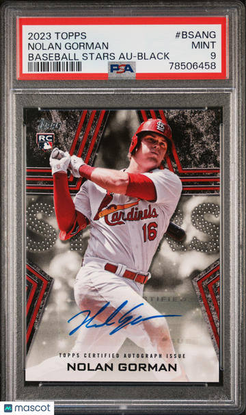 2023 Topps Nolan Gorman Baseball Stars Black PSA 9