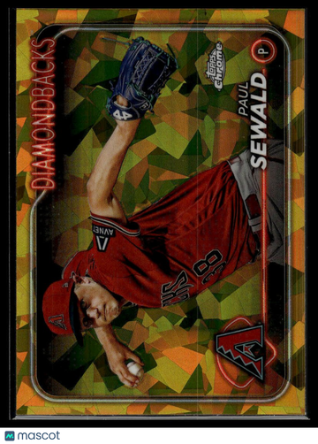 2024 Topps Paul Sewald #271 Yellow Crackle Foil SN