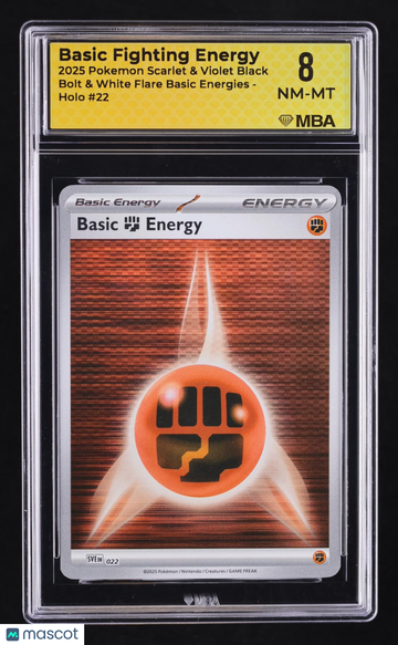 2025 Pokemon Scarlet & Violet Black Bolt & White Flare Basic Fighting Energy Holo MBA 8 #22