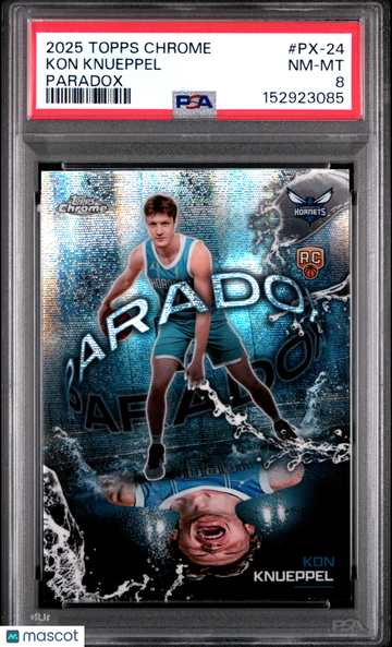 2025-26 Topps Chrome Basketball Kon Knueppel #PX-24 Paradox SSP RC Rookie PSA 8