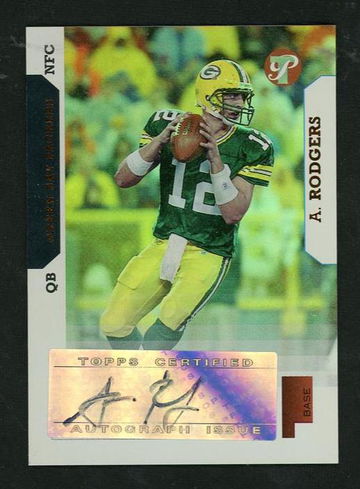 2005 Topps Pristine Uncirculated Rare Base Aaron Rodgers #146 RC Auto /20