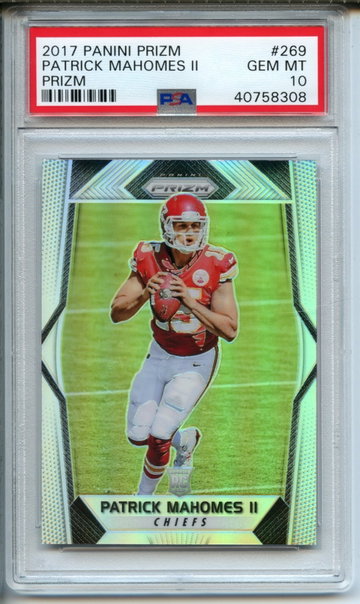 2017 Panini Prizm Patrick Mahomes #269 PSA Gem Mint 10