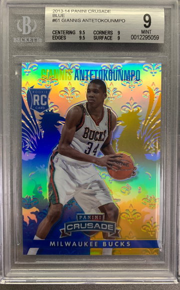 GIANNIS ANTETOKOUNMPO 2013 CRUSADE BLUE ROOKIE BGS 9 MINT