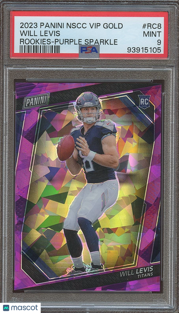 2023 Panini National Vip Gold Rookies Will Levis #RC8 Sparkle Rookie PSA 9