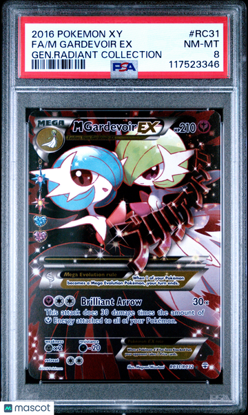 M Gardevoir EX #RC31 2016 Pokemon Xy Generations Radiant Collection PSA 8