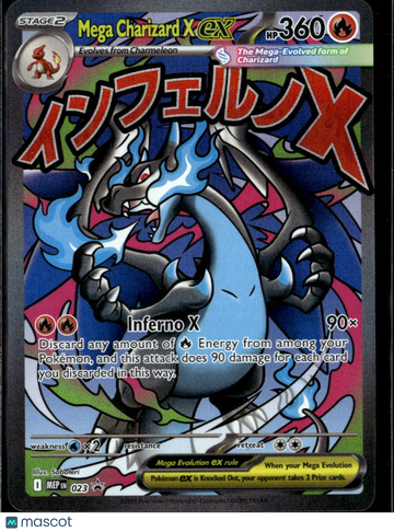 2025 Mega Evolution Mega Charizard X EX Holo Rare #MEP EN 023