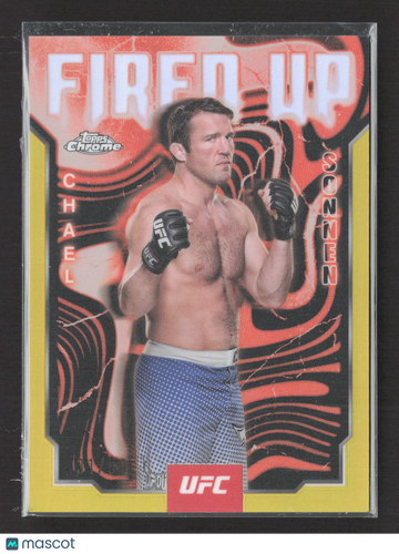 2025 Topps Chrome UFC Fired Up Chael Sonnen #FUP-13 Gold