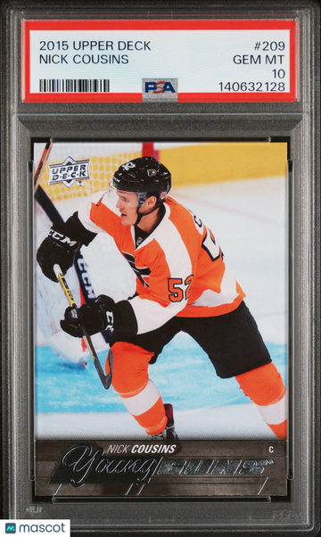 2015-16 Upper Deck Nick Cousins #209 Young Guns Rookie PSA 10