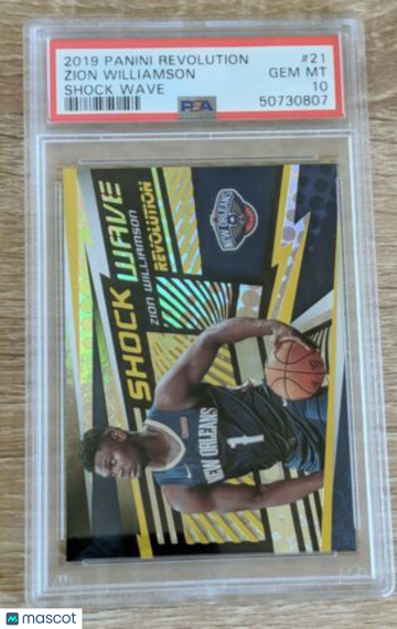 2019 Panini Revolution Shock Wave Zion Williamson #21 Shock Wave PSA 10