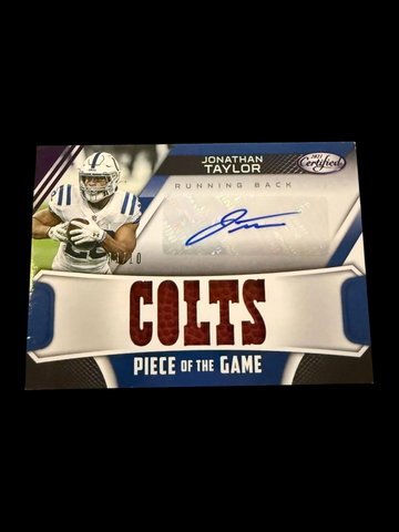 2021 Certified | Rookie Jonathan Taylor | Auto Piece of the Game | 3/10