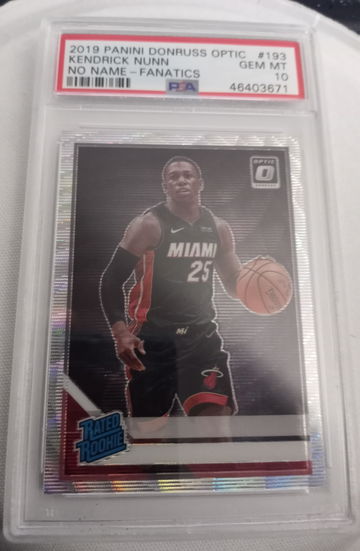 2019 Panini Donruss Optic Kendrick Nunn RC Rookie Silver Fanatics PSA 10 GEM MINT L.A. Lakers