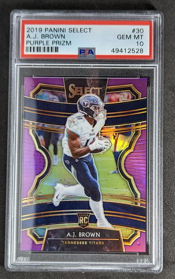 2019 Select AJ Brown Purple Prizm PSA 10
