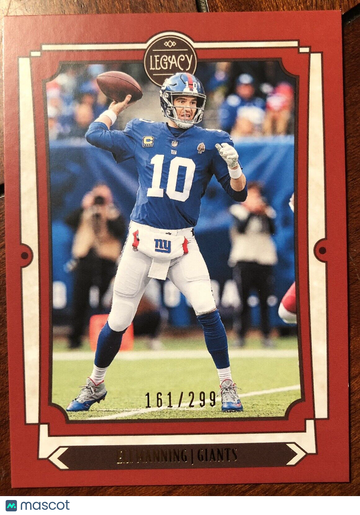 Eli Manning 2019 Panini Legacy Red Parallel #161/299 New York Giants Free S&H