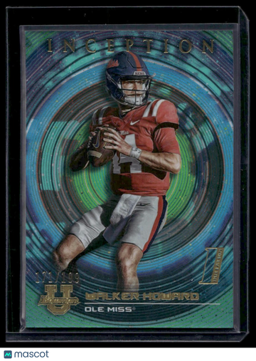 2022-23 Bowman University Inception Walker Howard #4 Aqua Foil V1 SN