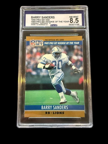 1990 Pro Set | Barry Sanders | Rookie of the Year | CCG 8.5