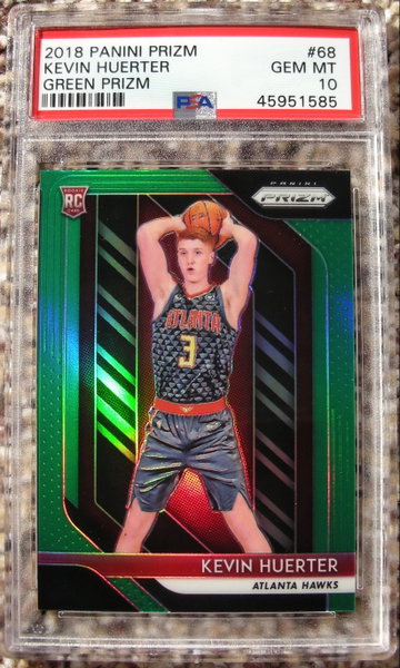 Kevin Huerter 2018 Prizm #68 Green Prizm PSA 10