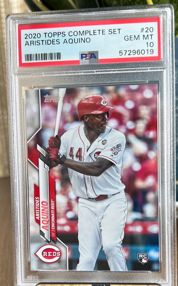 2020 Topps Complete Set Aristides Aquino RC Rookie Card Reds #20 PSA 10 GEM MINT