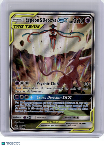 2020 Pokemon—Espeon & Deoxys GX #SM240 Sun & Moon Promo—Black Star Promo Holo [Lightly Played]