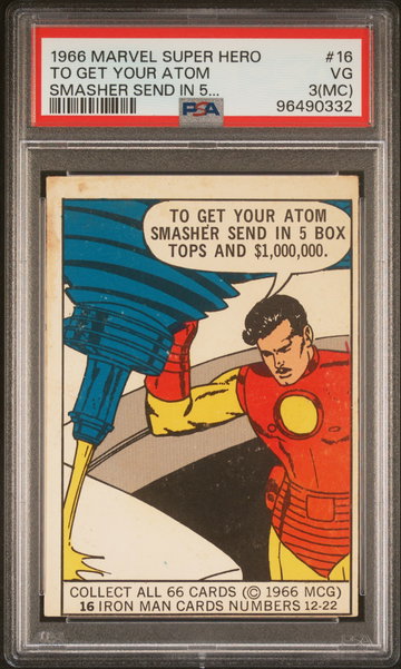 1966 Marvel Super Heroes To Get Your Atom Smasher Send In 5... #16 PSA 3