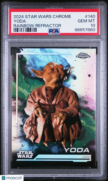 2024 Topps Chrome Star Wars Yoda #140 PSA 10
