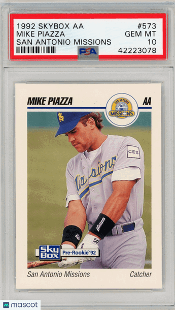 1992 Skybox Aa Mike Piazza #573 San Antonio Missions PSA 10