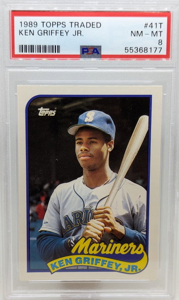1989 Topps Traded Ken Griffey Jr #41T PSA 8 Rookie RC